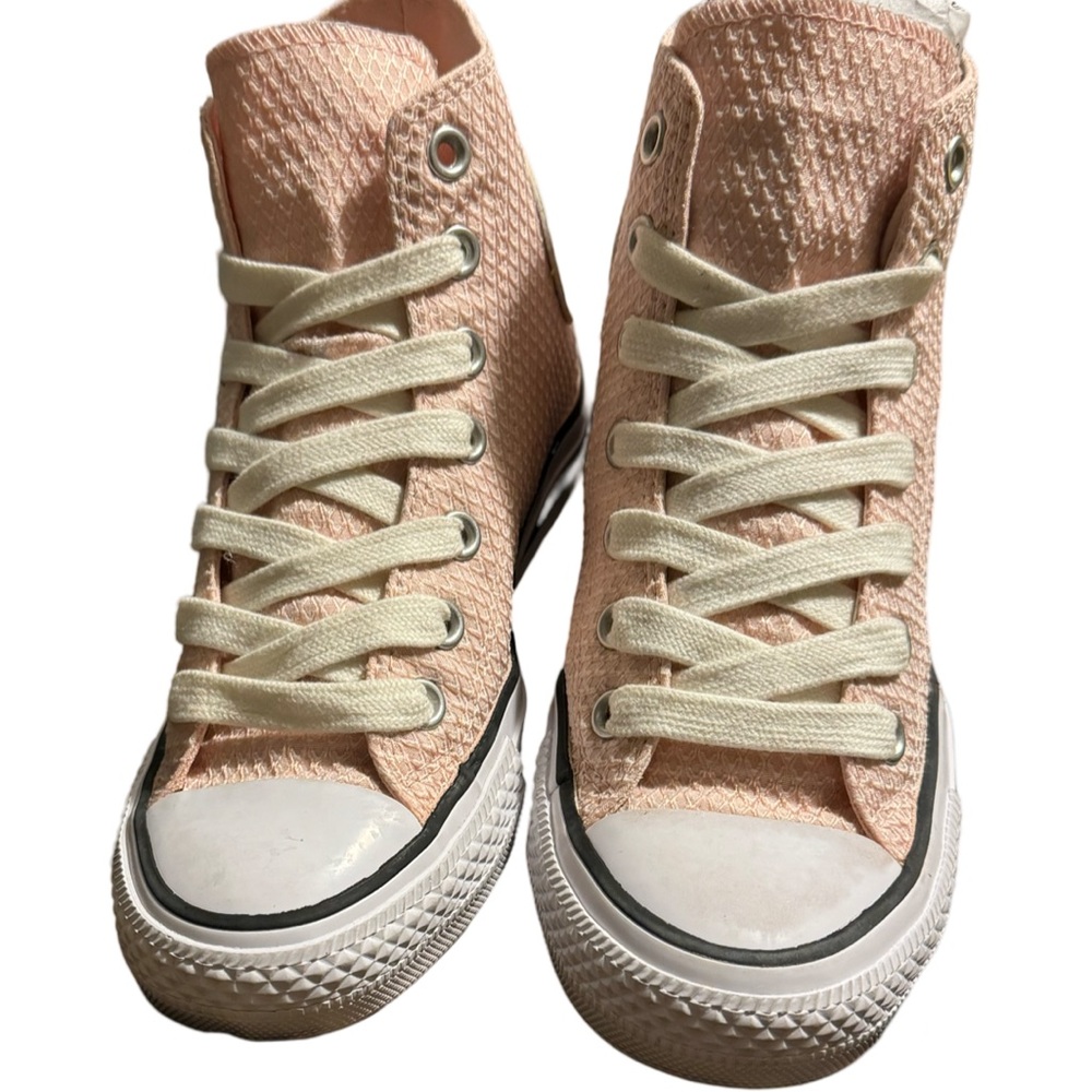 Pretty In Pink Converse High Tops - Picture 3 of 13